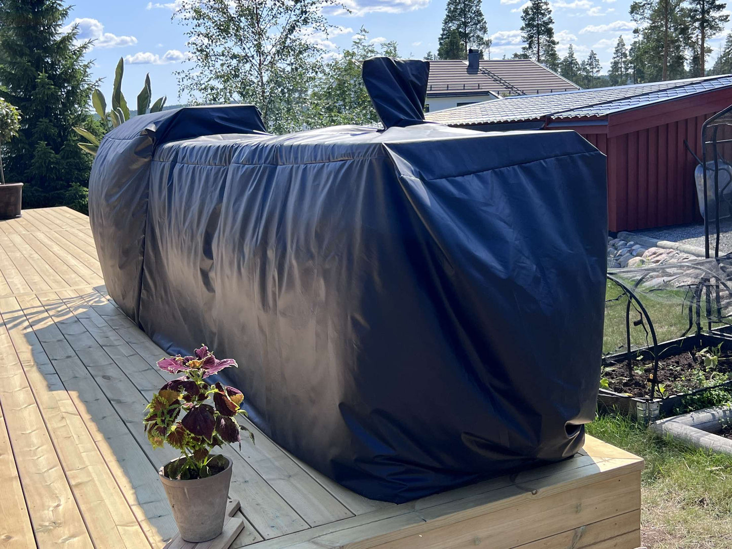 Skräddarsydda överdrag för utekök