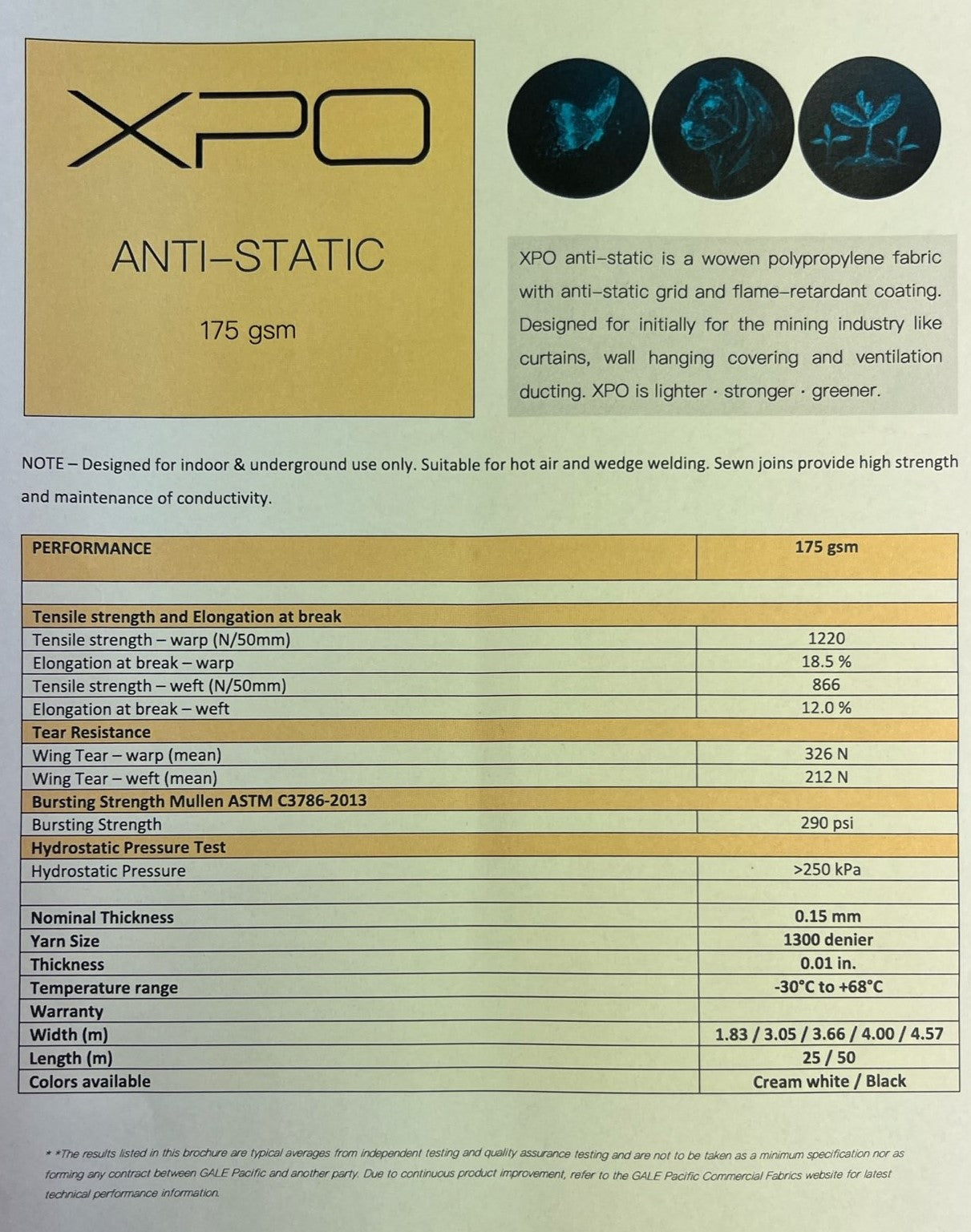 FIRE RESISTANT AND ANTISTATISK