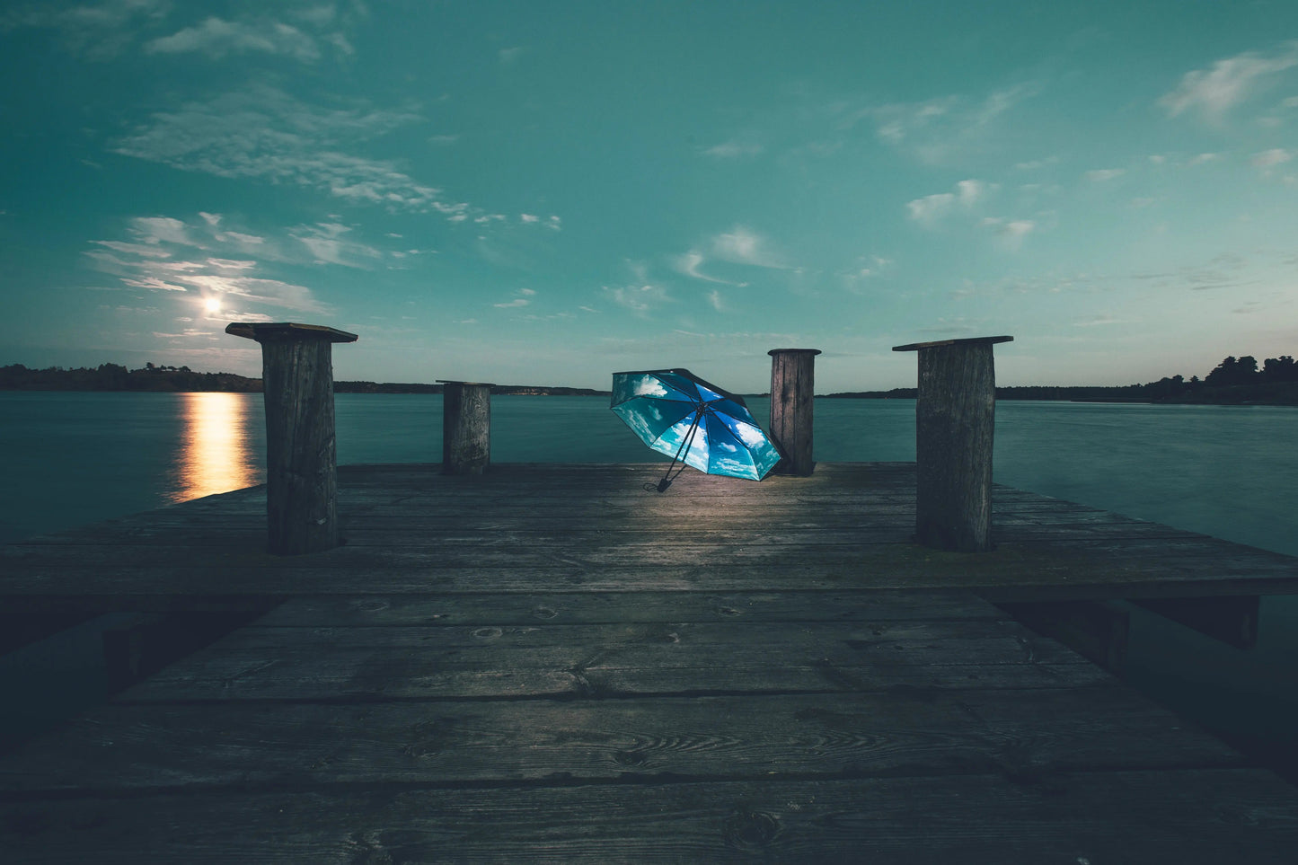 Paraply - Ljusblå himmel