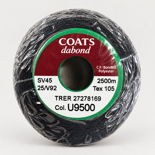 Förbättrad produktbild av Coats Dabond svart tråd